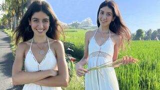 A sweet girl was picking rice when she got fucked