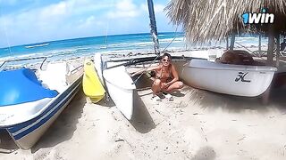 Experience hot passion on the beach with a cute teen