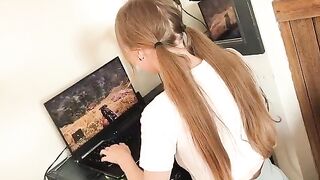 The man gently fucked his stepdaughter, but she screamed with pleasure