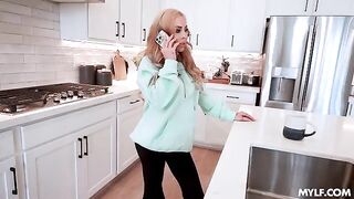 The bimbo has a good day, and her silicone tits prove it