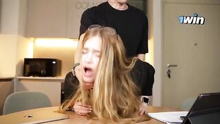 The secretary has sex with her boss after being fucked hard and deep