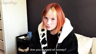 A beautiful girl with an angel face has sex
