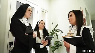 A nun is the object of four men's lust and desire