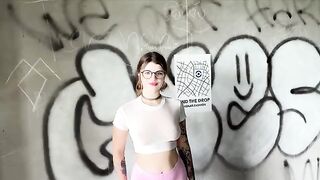 A girl is celebrated for securing a place in an unfinished building