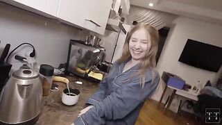 Better than morning coffee with a hot young girl