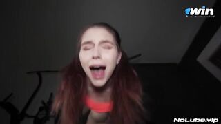 A beautiful woman has sex at her home in a rough way