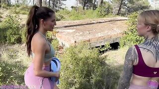 A girl took her girlfriend to the woods for a good reason