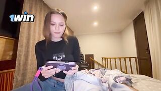 The stepbrother pleased his stepsister with anal sex in a unique format