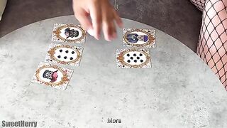 They are going to fuck, having lost at playing cards