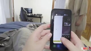 A guy was distracted, and his stepmom took advantage of the moment