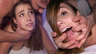 A young cute girl should not sit with her mouth idle