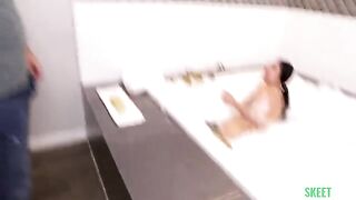 Girl with a juicy ass gets fucked on the bed
