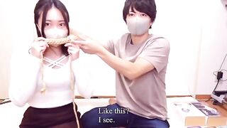 Rope bondage and intense sex with a vibrator