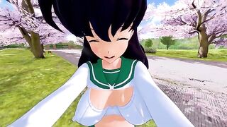 Kagome Higurashi gets her pussy railed in this hot anime sex scene
