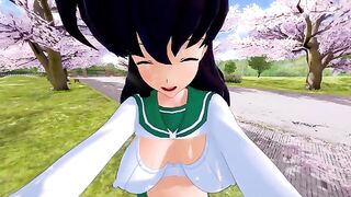 Kagome Higurashi gets her pussy railed in this hot anime sex scene