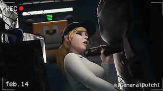 Vanessa got fucked in the office of Freddy Fazbear