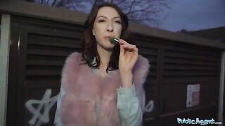 Czech beauty Chanel Kiss gets fucked hard in public toilet