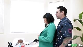 A special treatment for a cancer patient from a sexy brunette nurse