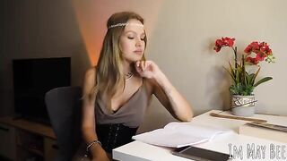 The tits are free and they want to fly, a solo girl’s playful wish