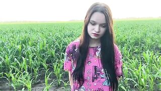 A hot chick is getting fucked in the cornfield by her stepbrother