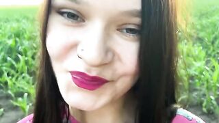 A hot chick is getting fucked in the cornfield by her stepbrother