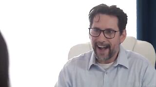 The interview went well, and the brunette was able to observe