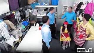 There are enough vibrators for everyone in this group sex scene!