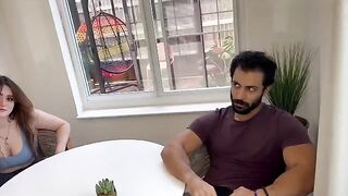 A girl got a big dick in her pussy during a role play with stepdad