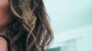 I see the anal target - a hot brunette takes on big black cocks