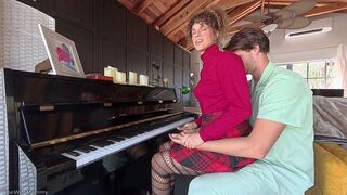 Feel the symphony with your pussy, a steamy Jewish stepmom scenario comes to life