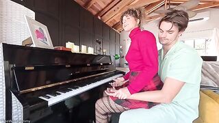 Feel the symphony with your pussy, a steamy Jewish stepmom scenario comes to life
