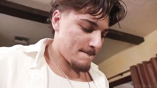 It was not so difficult to please the small-breasted beauty and make her happy