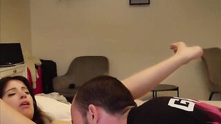 A girl came from orgasm to orgasm, squeezing every last drop