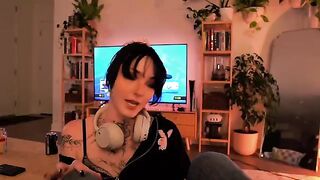 A woman with long hair is having fun with her boyfriend in a sensual scene