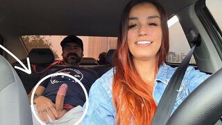 The hot girl agreed to have sex with the Uber driver for a discount