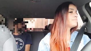 The hot girl agreed to have sex with the Uber driver for a discount