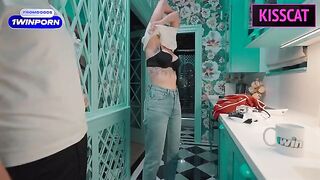 A cute girl with a great ass is a wonderful maid