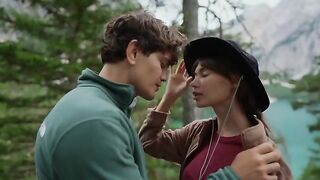 A couple making love outdoors, overwhelmed by the scent of nature