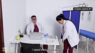 The doctor performed a gynecological examination on the patient in the hospital