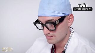 The doctor performed a gynecological examination on the patient in the hospital