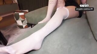 She gets undressed by her stepbrother for the first time
