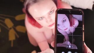 Cute girl with big ass is being slapped and photographed nude