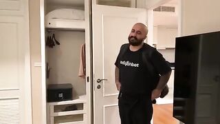 The sexy blonde fucks with her üvey baba in a funny role play