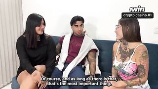 A girl has sex with her boyfriend while her roommate films it all
