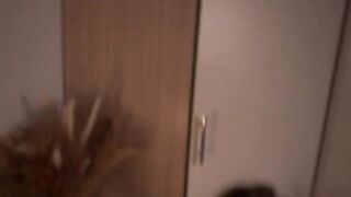 The girl is passionately caressed by her boyfriend in a sensual scene