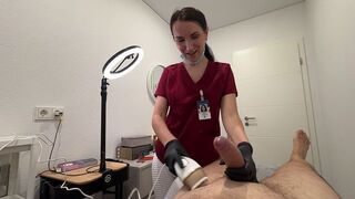 Waxing and blowjob with a hot nurse in HD