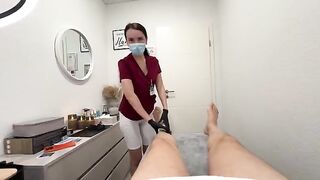 Waxing and blowjob with a hot nurse in HD