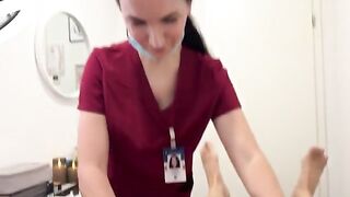Waxing and blowjob with a hot nurse in HD