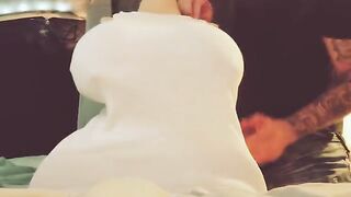 The guy got caught up in a wild session with a huge tit