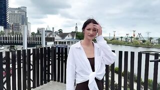 A signal of distress from a beautiful Russian girl at the Bikini Atoll